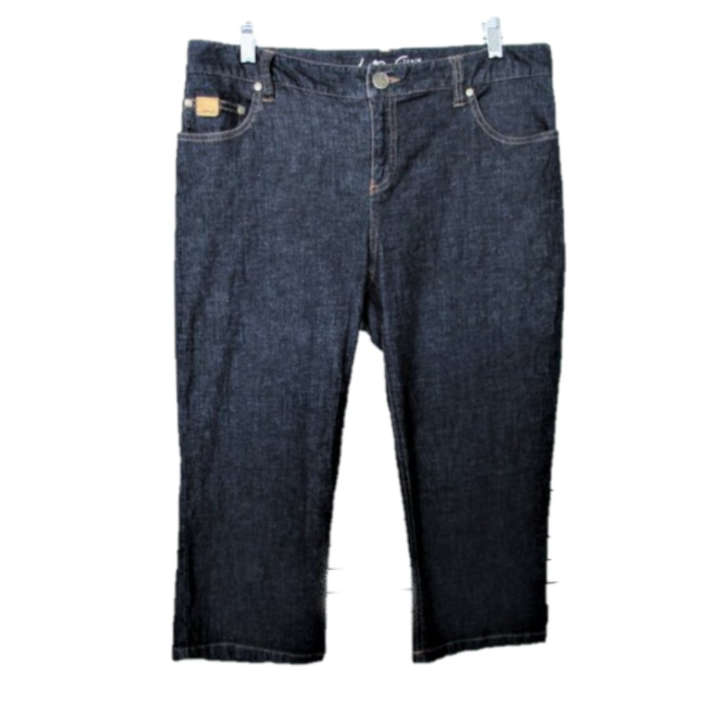 Inc Dark Wash Lightweight Denim Capri 10
